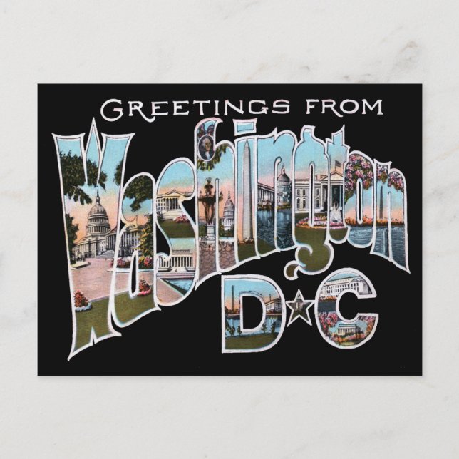 Washington DC LARGE LETTER Postcard (Front)