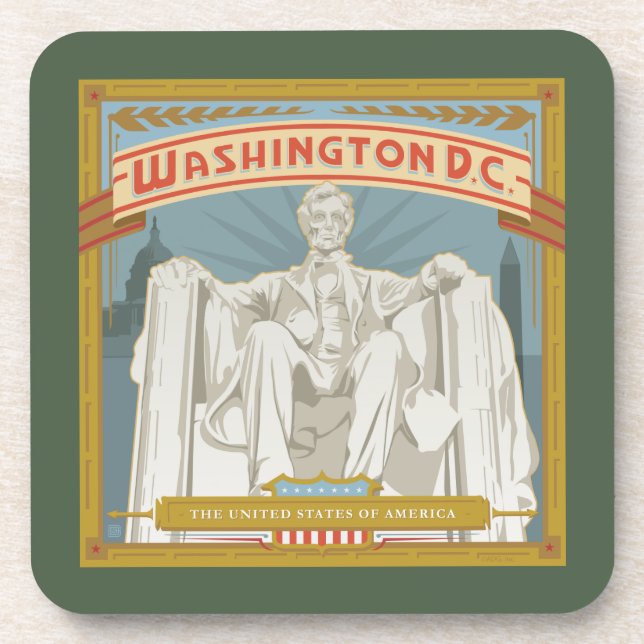 Washington DC | Lincoln Memorial Coaster (Front)