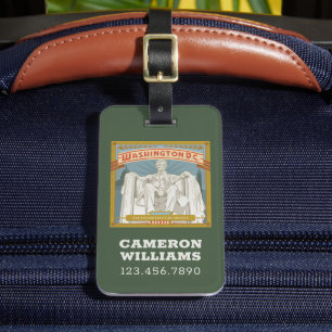 Washington DC Lincoln Memorial Luggage Tag