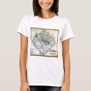 Washington DC Map and Flag T-Shirt
