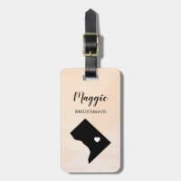 Washington DC Map Luggage Tag, Wedding Party
