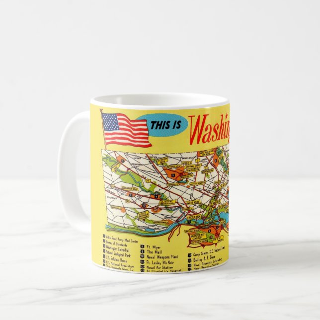 Washington DC Map Mug (Front Left)