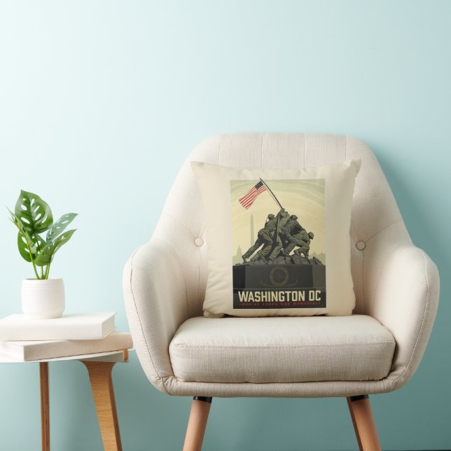 Washington, DC | Marine Corps War Memorial Cushion (Chair)
