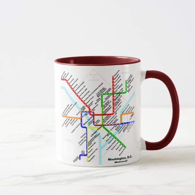 Washington dc metro  Mug (Right)