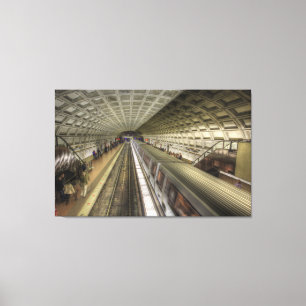 Washington DC Metro Train Station Canvas Print