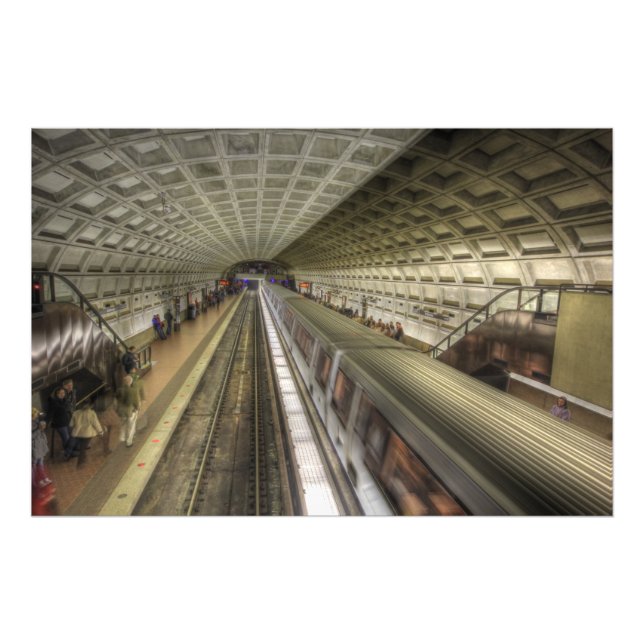 Washington DC Metro Train Station Photo Print (Front)