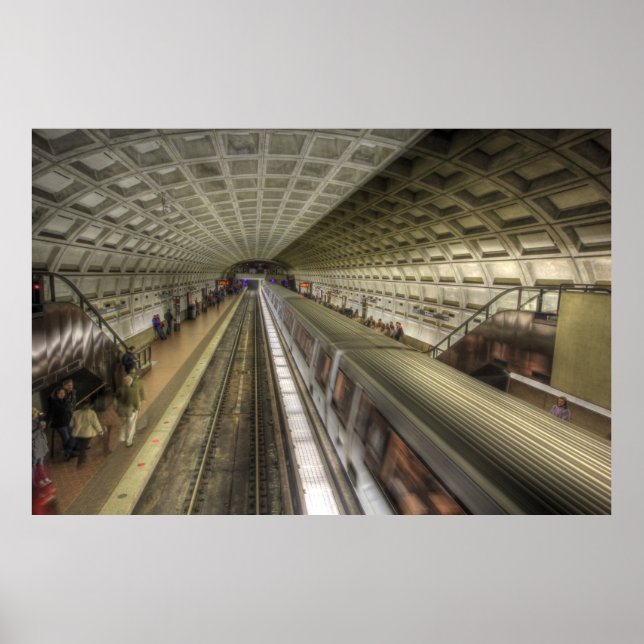 Washington DC Metro Train Station Poster (Front)