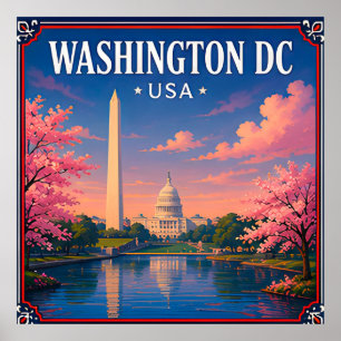 🏛️ Washington DC Monument Memory From Capital 🏛️ Poster