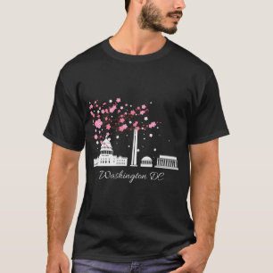 Washington Dc Monuts Memorials Cherry Blossoms T-Shirt