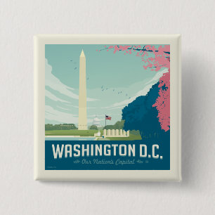 Washington DC Our Nation's Capital 15 Cm Square Badge