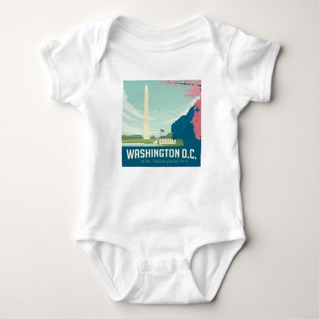 Washington DC | Our Nation's Capital Baby Bodysuit (Front)