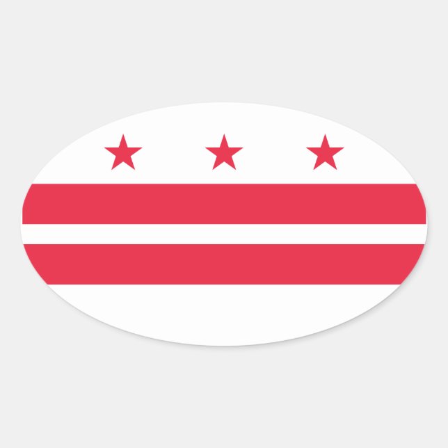 Washington DC Oval Sticker (Front)