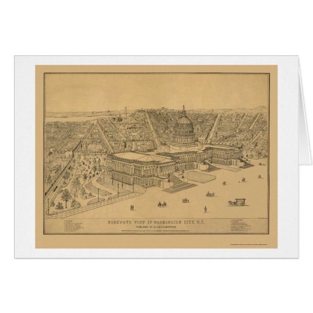 Washington, DC Panoramic Map - 1872 (Front Horizontal)