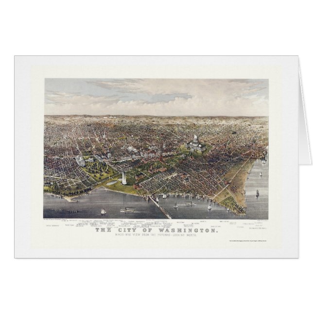 Washington, DC Panoramic Map - 1880 (Front Horizontal)
