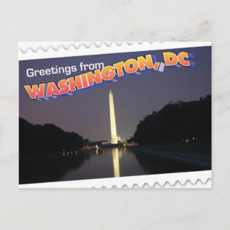 Washington, DC postcard Washington Monument
