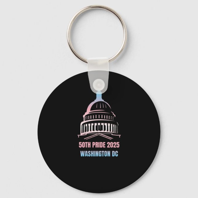Washington Dc Pride 2025  Key Ring (Front)