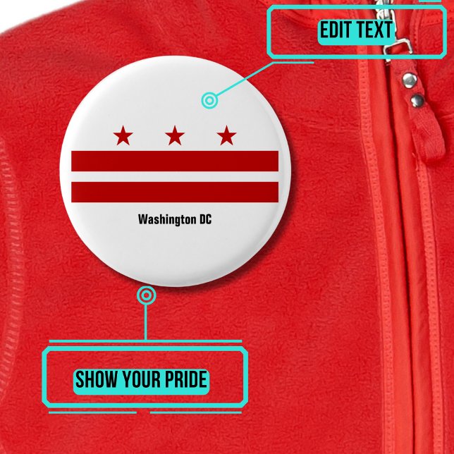 Washington DC Pride Button (Please enjoy our design and see the others in the collection.)