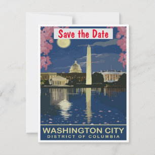 Washington DC Reflecting wedding Invitation
