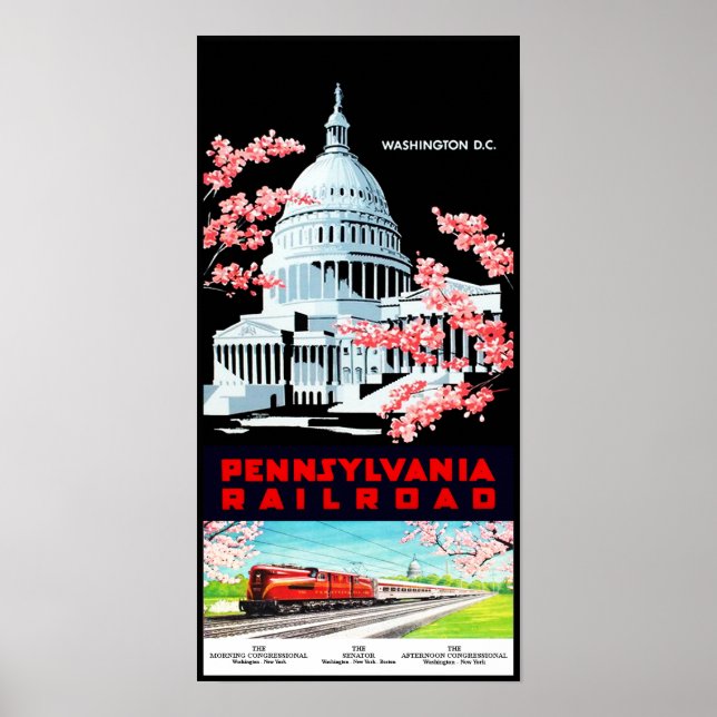 Washington DC Retro Travel Poster (Front)
