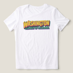 Washington DC Retro Typography Tri-Blend Shirt