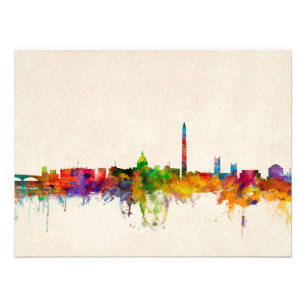 Washington DC Skyline Cityscape Photo Print