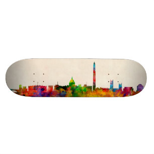 Washington DC Skyline Cityscape Skateboard