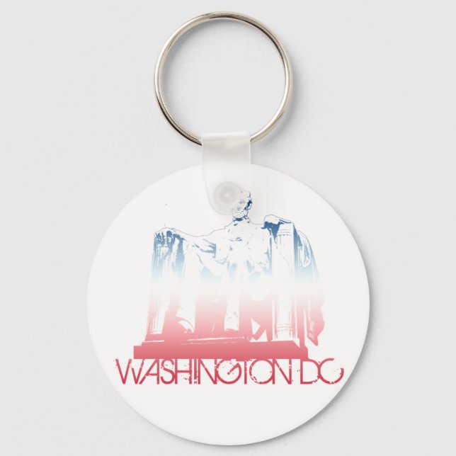 Washington DC Skyline Design Key Ring (Front)
