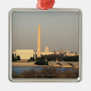 Washington DC Skyline Metal Tree Decoration