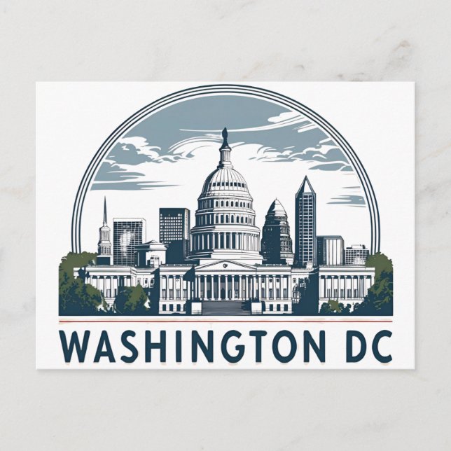 Washington DC Skyline Postcard (Front)