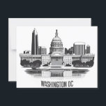Washington DC Skyline Postcard<br><div class="desc">Show off your love for the nation's capital with this bold vintage-style Washington D.C. design. Featuring the iconic U.S. Capitol building, Washington Monument, and radiating sunburst in a retro Americana palette, this artwork blends history and style. Perfect for patriotic gifts, travel memorabilia, or collectors of U.S. cityscapes, this design captures...</div>