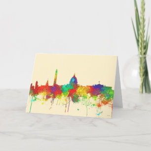WASHINGTON DC SKYLINE - SG - Greeting cards