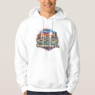 Washington DC Skyline   USA Capital City Pride Hoodie