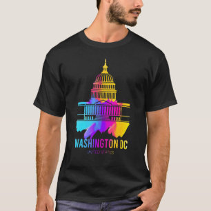 Washington DC skyline Watercolor Souvenirs  US Cap T-Shirt