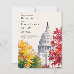 Washington DC Skyline Wedding Invitation