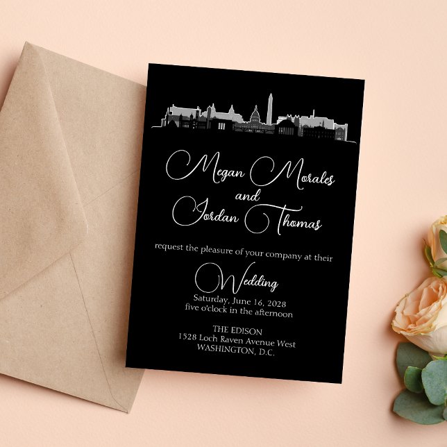 Washington DC Skyline Wedding Invitation (Creator Uploaded)