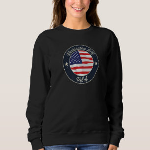 Washington DC Souvenir Retro Graphic Premium Sweatshirt
