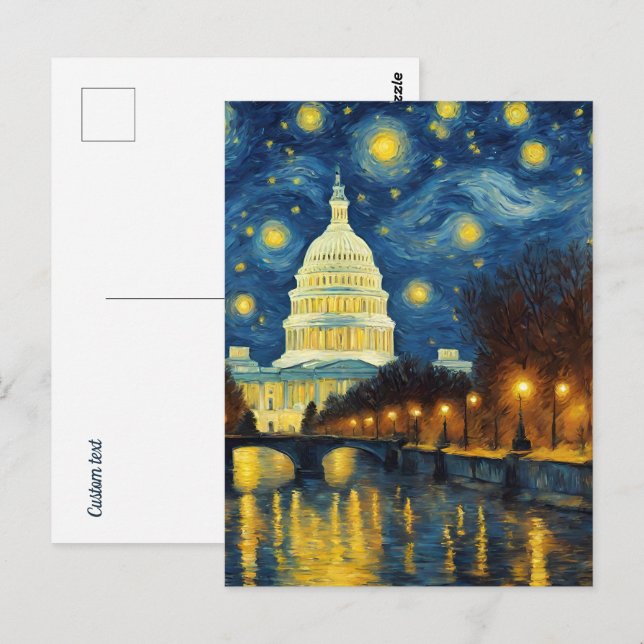 Washington DC Starry Night Postcard (Front/Back)