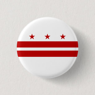 Washington DC State Flag 3 Cm Round Badge