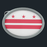 Washington DC State Flag Belt Buckle<br><div class="desc">Patriotic Washington DC state flag.</div>