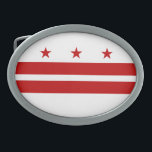 Washington DC State Flag Belt Buckle<br><div class="desc">Patriotic Washington DC state flag.</div>