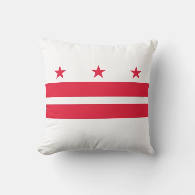 Washington DC State Flag Cushion (Front)
