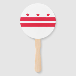 Washington DC State Flag Hand Fan
