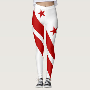 Washington DC State Flag Leggings