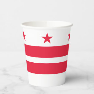 Washington DC State Flag Paper Cups