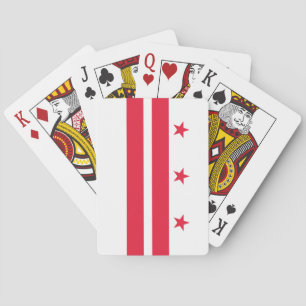 Washington DC State Flag Playing Cards