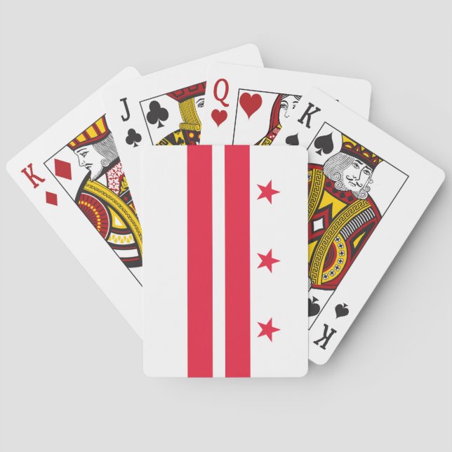 Washington DC State Flag Playing Cards (Back)