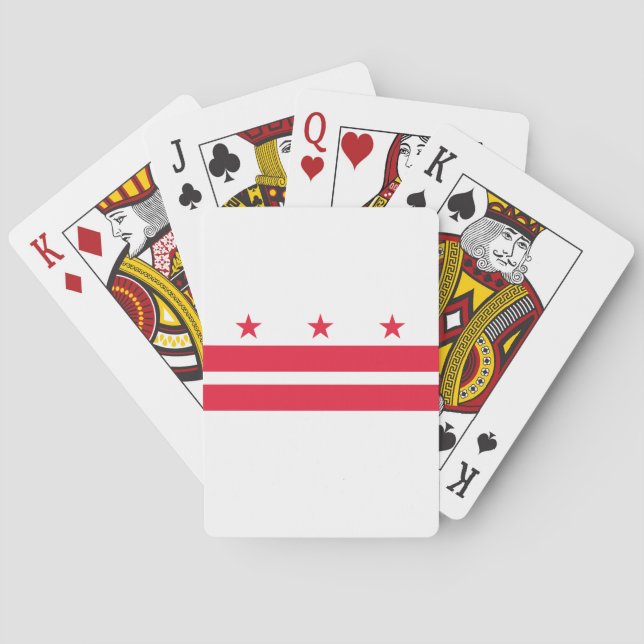 Washington DC State Flag Playing Cards (Back)