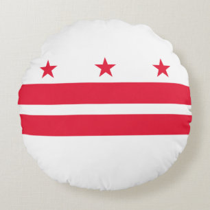 Washington DC State Flag Round Cushion