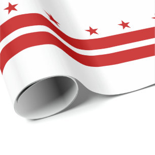 Washington DC State Flag Wrapping Paper