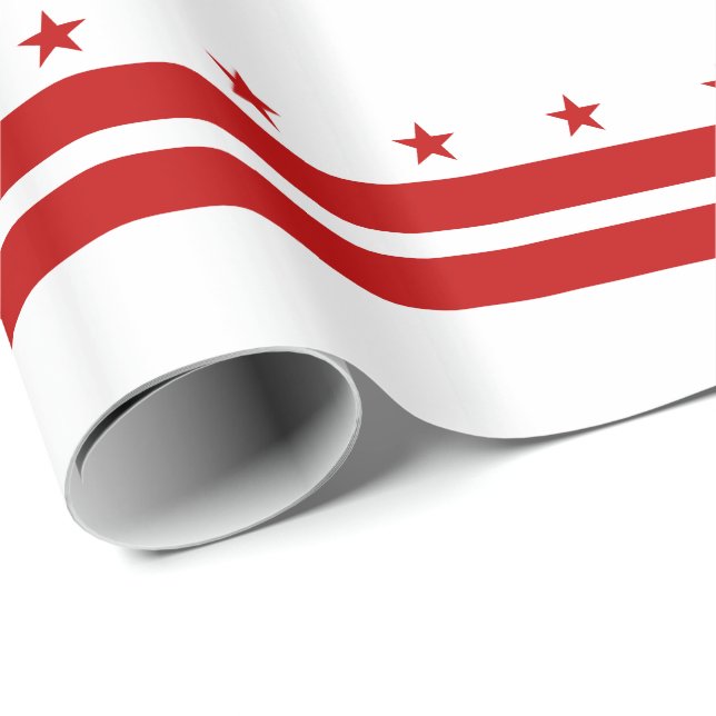 Washington DC State Flag Wrapping Paper (Roll Corner)